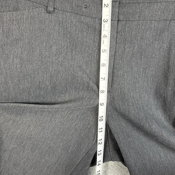 Lane Bryant Cropped Pleated Trousers Dark Gray Rayon Blend Office Size 16 Tall - Picture 4 of 7